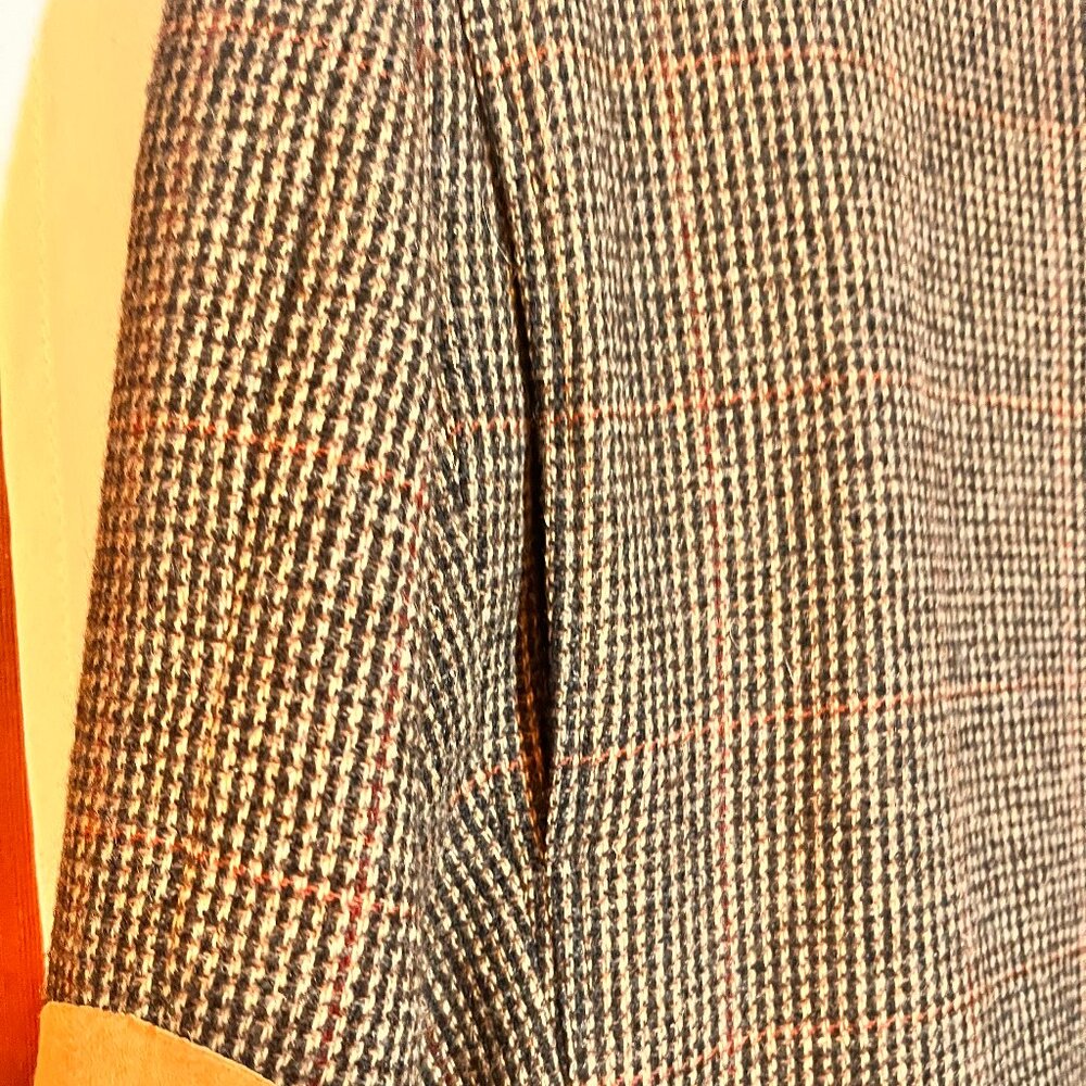 2 Button 100% Wool Blazer Elbow Patch 43r - image 5